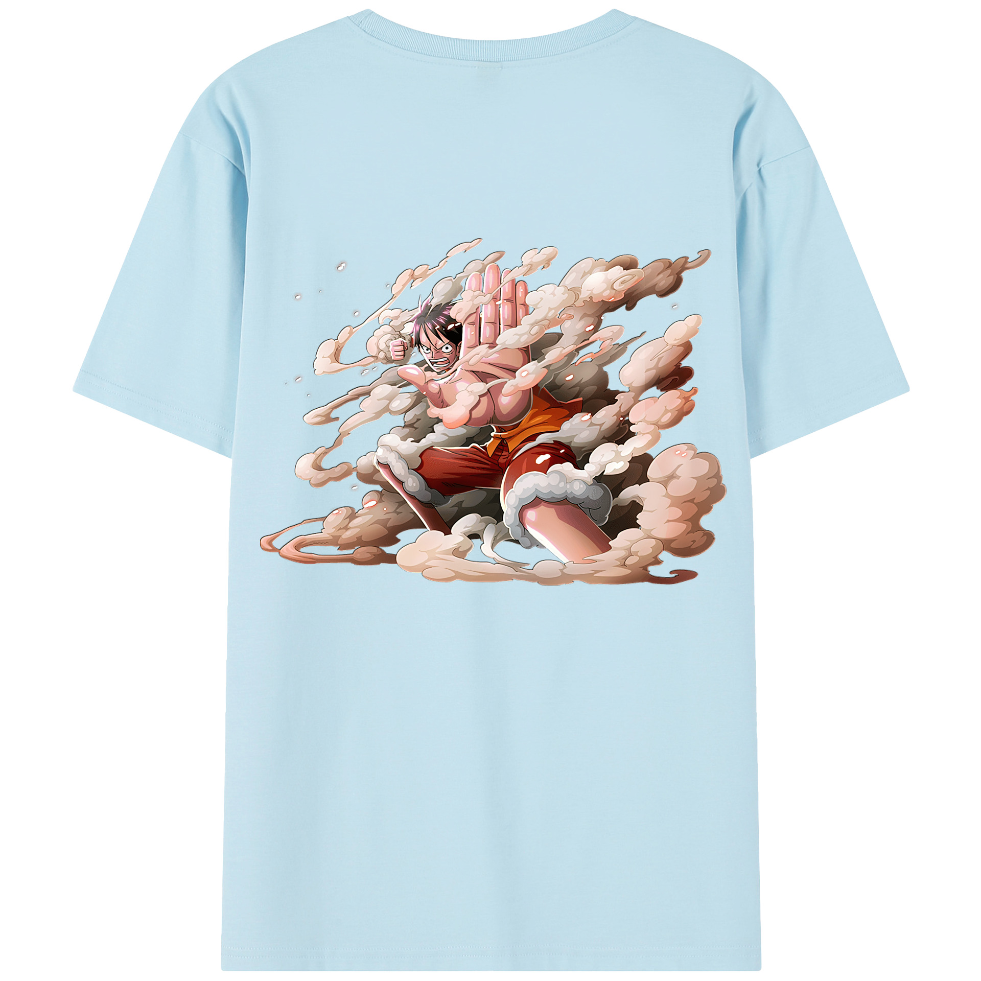 ワンピース モンキー・D・ルフィ ONE PIECE Monkey D. Luffy 綿100％半袖Tシャツ（背面プリント）